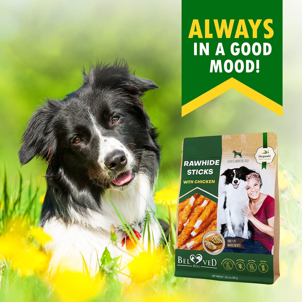PawPremium Chicken-Wrapped Rawhide Sticks