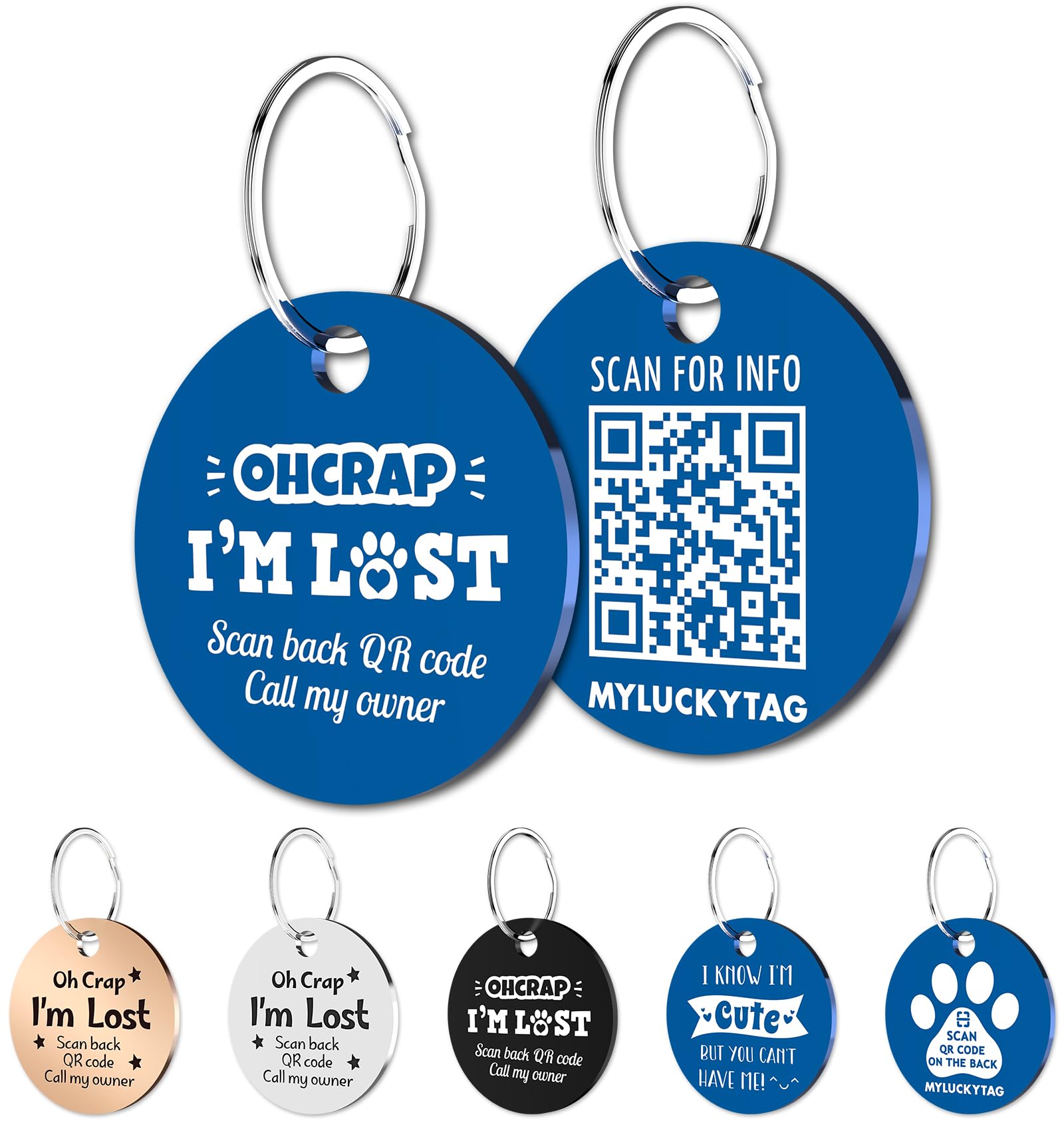 PawPremium Stainless Steel Smart Pet ID Tag