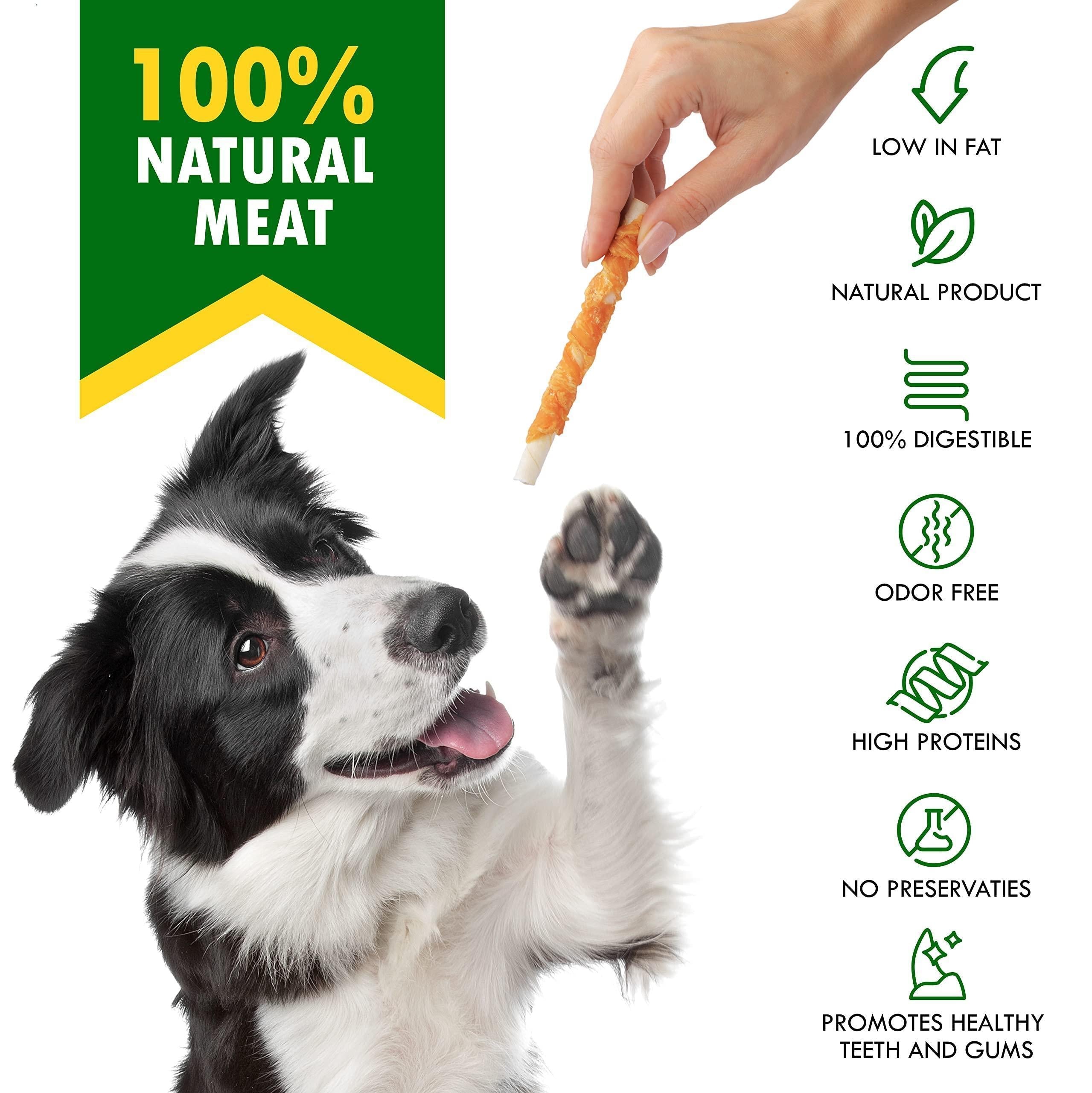 PawPremium Chicken-Wrapped Rawhide Sticks